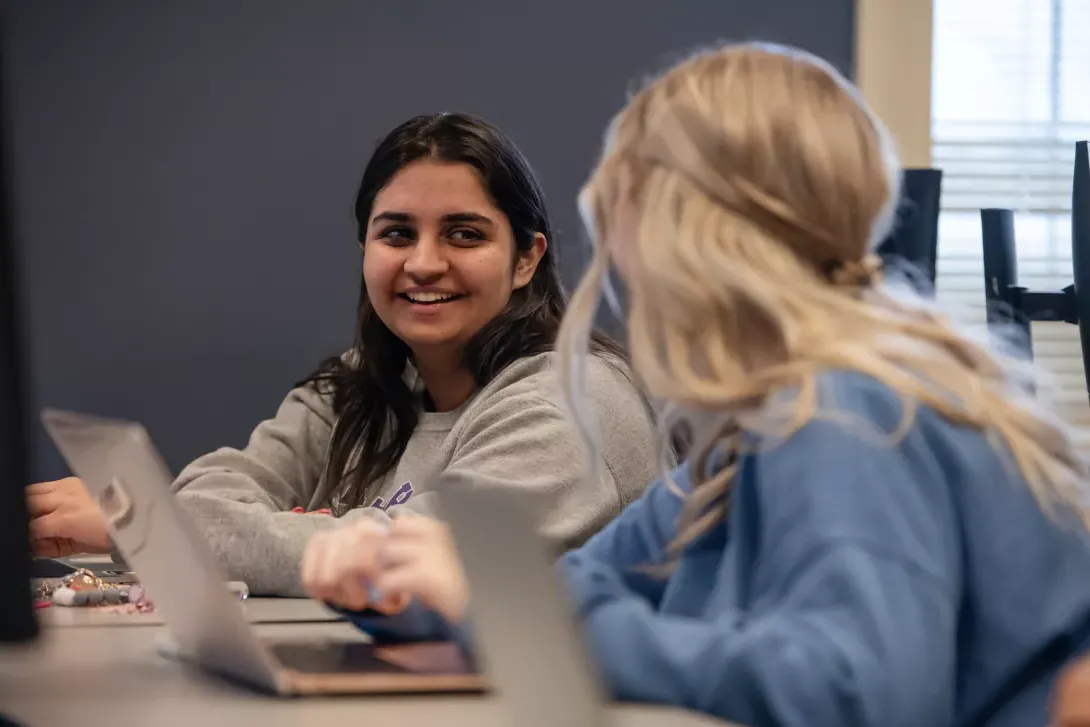 Students talking 